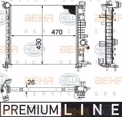 BEHR HELLA Service 8MK 376 756-451 - Radiators, Motora dzesēšanas sistēma autodraugiem.lv