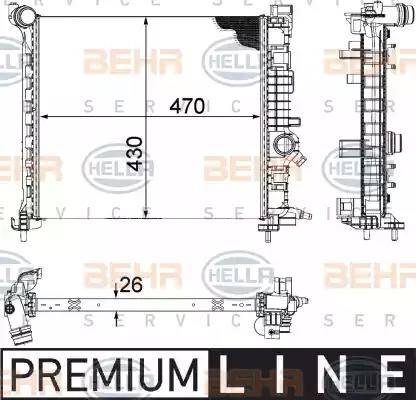 BEHR HELLA Service 8MK 376 756-461 - Radiators, Motora dzesēšanas sistēma autodraugiem.lv