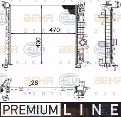 BEHR HELLA Service 8MK 376 756-471 - Radiators, Motora dzesēšanas sistēma autodraugiem.lv