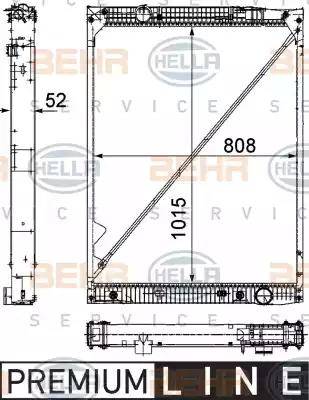 BEHR HELLA Service 8MK 376 756-151 - Radiators, Motora dzesēšanas sistēma autodraugiem.lv