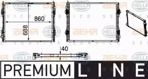 BEHR HELLA Service 8MK 376 756-171 - Radiators, Motora dzesēšanas sistēma autodraugiem.lv