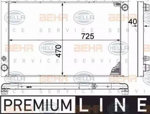 BEHR HELLA Service 8MK 376 756-771 - Radiators, Motora dzesēšanas sistēma autodraugiem.lv