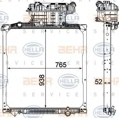 BEHR HELLA Service 8MK 376 750-541 - Radiators, Motora dzesēšanas sistēma autodraugiem.lv