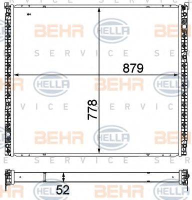 BEHR HELLA Service 8MK 376 750-601 - Zemas temperatūras dzesētājs, Starpdzesētājs autodraugiem.lv