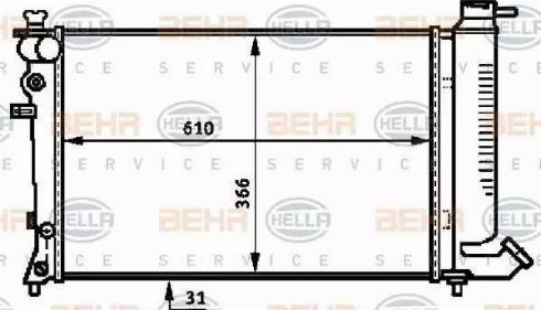 BEHR HELLA Service 8MK 376 750-151 - Radiators, Motora dzesēšanas sistēma autodraugiem.lv