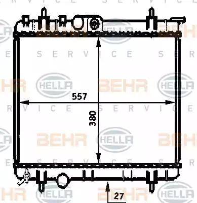 BEHR HELLA Service 8MK 376 750-241 - Radiators, Motora dzesēšanas sistēma autodraugiem.lv