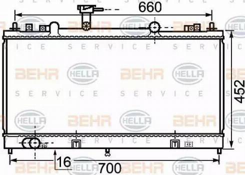 BEHR HELLA Service 8MK 376 750-281 - Radiators, Motora dzesēšanas sistēma autodraugiem.lv