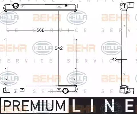 BEHR HELLA Service 8MK 376 758-001 - Radiators, Motora dzesēšanas sistēma autodraugiem.lv