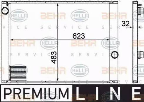 BEHR HELLA Service 8MK 376 753-591 - Radiators, Motora dzesēšanas sistēma autodraugiem.lv