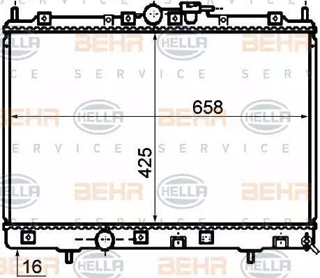 BEHR HELLA Service 8MK 376 753-671 - Radiators, Motora dzesēšanas sistēma autodraugiem.lv