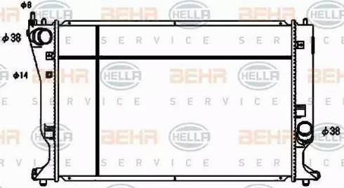 BEHR HELLA Service 8MK 376 753-741 - Radiators, Motora dzesēšanas sistēma autodraugiem.lv