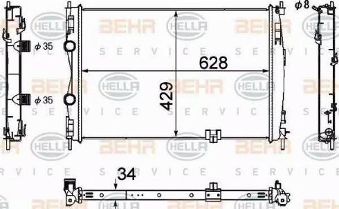 BEHR HELLA Service 8MK 376 753-701 - Radiators, Motora dzesēšanas sistēma autodraugiem.lv