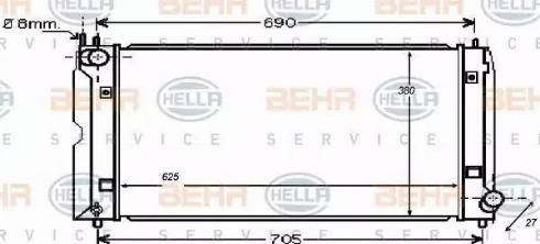 BEHR HELLA Service 8MK 376 753-731 - Radiators, Motora dzesēšanas sistēma autodraugiem.lv