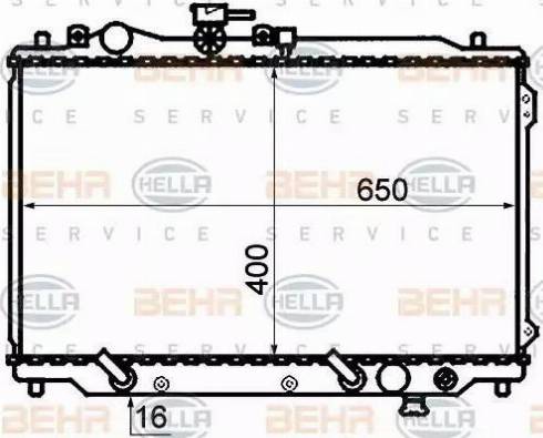 BEHR HELLA Service 8MK 376 769-531 - Radiators, Motora dzesēšanas sistēma autodraugiem.lv