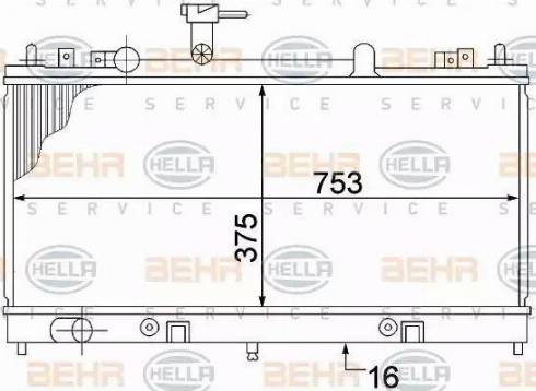 BEHR HELLA Service 8MK 376 769-681 - Radiators, Motora dzesēšanas sistēma autodraugiem.lv