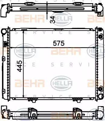 BEHR HELLA Service 8MK 376 769-701 - Radiators, Motora dzesēšanas sistēma autodraugiem.lv