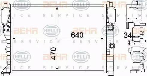 BEHR HELLA Service 8MK 376 769-781 - Radiators, Motora dzesēšanas sistēma autodraugiem.lv