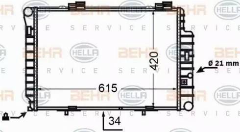 BEHR HELLA Service 8MK 376 769-721 - Radiators, Motora dzesēšanas sistēma autodraugiem.lv