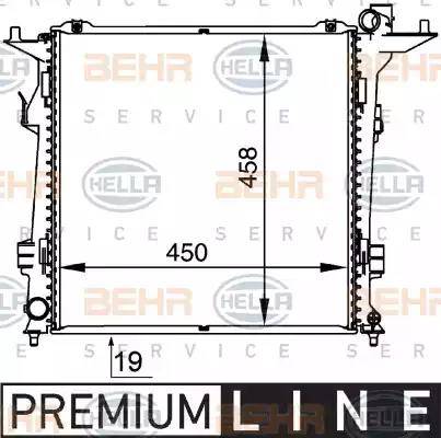 BEHR HELLA Service 8MK 376 764-471 - Radiators, Motora dzesēšanas sistēma autodraugiem.lv