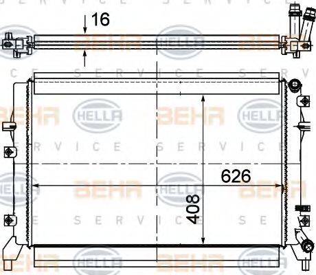 BEHR HELLA Service 8MK 376 764-624 - Radiators, Motora dzesēšanas sistēma autodraugiem.lv