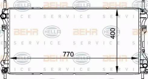 BEHR HELLA Service 8MK 376 764-091 - Radiators, Motora dzesēšanas sistēma autodraugiem.lv