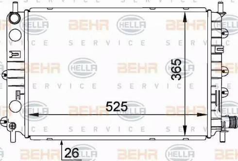 BEHR HELLA Service 8MK 376 764-001 - Radiators, Motora dzesēšanas sistēma autodraugiem.lv