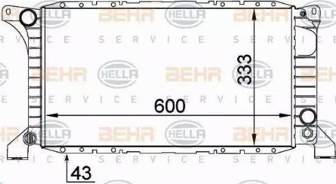 BEHR HELLA Service 8MK 376 764-011 - Radiators, Motora dzesēšanas sistēma autodraugiem.lv