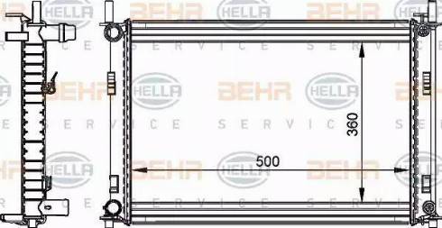 BEHR HELLA Service 8MK 376 764-301 - Radiators, Motora dzesēšanas sistēma autodraugiem.lv