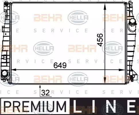 BEHR HELLA Service 8MK 376 764-331 - Radiators, Motora dzesēšanas sistēma autodraugiem.lv