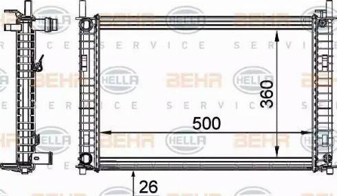 BEHR HELLA Service 8MK 376 764-321 - Radiators, Motora dzesēšanas sistēma autodraugiem.lv