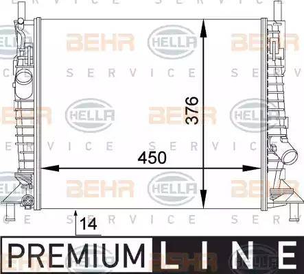 BEHR HELLA Service 8MK 376 764-271 - Radiators, Motora dzesēšanas sistēma autodraugiem.lv