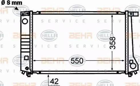 BEHR HELLA Service 8MK 376 766-401 - Radiators, Motora dzesēšanas sistēma autodraugiem.lv