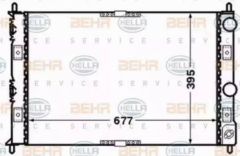 BEHR HELLA Service 8MK 376 766-551 - Radiators, Motora dzesēšanas sistēma autodraugiem.lv