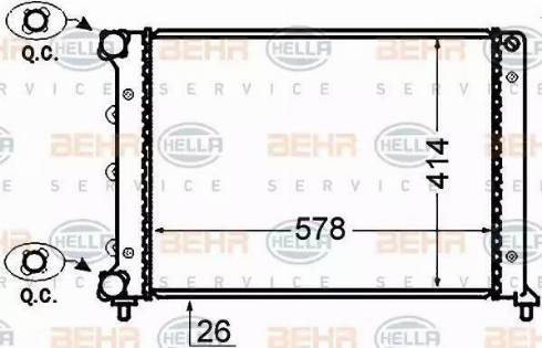 BEHR HELLA Service 8MK 376 766-081 - Radiators, Motora dzesēšanas sistēma autodraugiem.lv