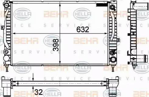 BEHR HELLA Service 8MK 376 766-141 - Radiators, Motora dzesēšanas sistēma autodraugiem.lv