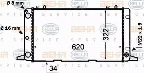 BEHR HELLA Service 8MK 376 766-151 - Radiators, Motora dzesēšanas sistēma autodraugiem.lv