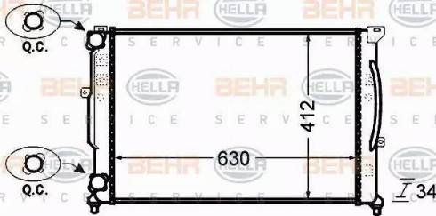 BEHR HELLA Service 8MK 376 766-354 - Radiators, Motora dzesēšanas sistēma autodraugiem.lv