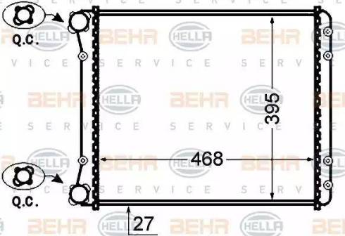 BEHR HELLA Service 8MK 376 766-281 - Radiators, Motora dzesēšanas sistēma autodraugiem.lv