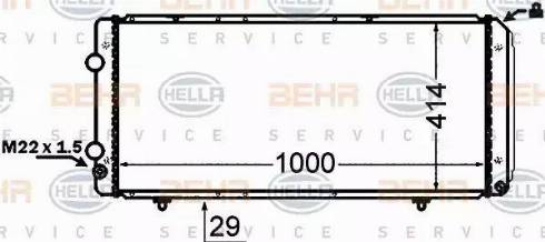 BEHR HELLA Service 8MK 376 766-751 - Radiators, Motora dzesēšanas sistēma autodraugiem.lv