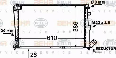 BEHR HELLA Service 8MK 376 766-721 - Radiators, Motora dzesēšanas sistēma autodraugiem.lv