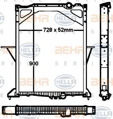 BEHR HELLA Service 8MK 376 760-441 - Radiators, Motora dzesēšanas sistēma autodraugiem.lv