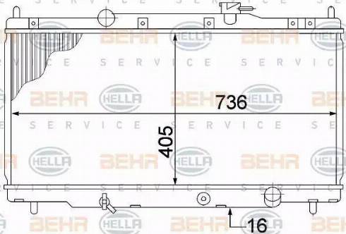 BEHR HELLA Service 8MK 376 768-311 - Radiators, Motora dzesēšanas sistēma autodraugiem.lv