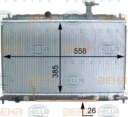 BEHR HELLA Service 8MK 376 763-491 - Radiators, Motora dzesēšanas sistēma autodraugiem.lv