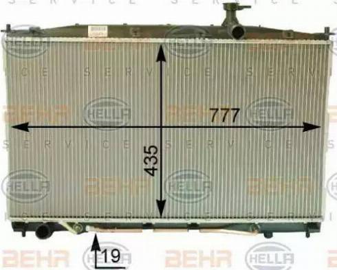 BEHR HELLA Service 8MK 376 763-431 - Radiators, Motora dzesēšanas sistēma autodraugiem.lv