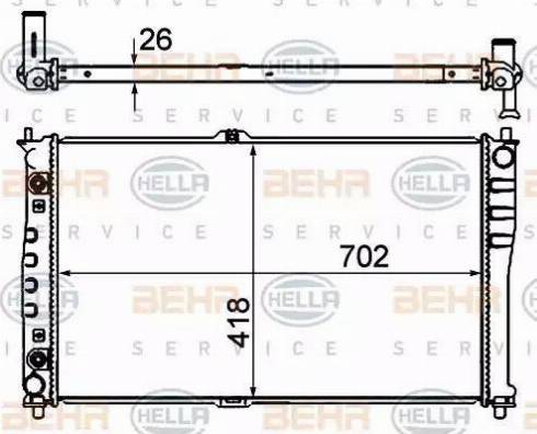 BEHR HELLA Service 8MK 376 763-581 - Radiators, Motora dzesēšanas sistēma autodraugiem.lv