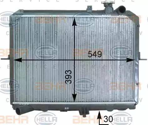 BEHR HELLA Service 8MK 376 763-641 - Radiators, Motora dzesēšanas sistēma autodraugiem.lv