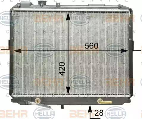 BEHR HELLA Service 8MK 376 763-661 - Radiators, Motora dzesēšanas sistēma autodraugiem.lv