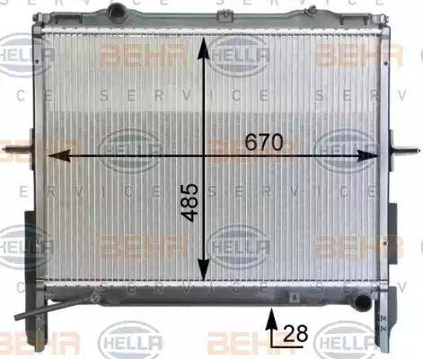 BEHR HELLA Service 8MK 376 763-621 - Radiators, Motora dzesēšanas sistēma autodraugiem.lv