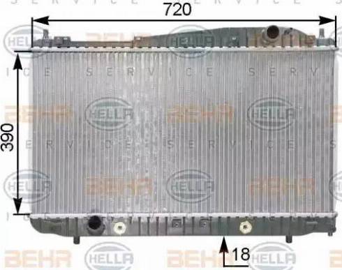 BEHR HELLA Service 8MK 376 763-251 - Radiators, Motora dzesēšanas sistēma autodraugiem.lv