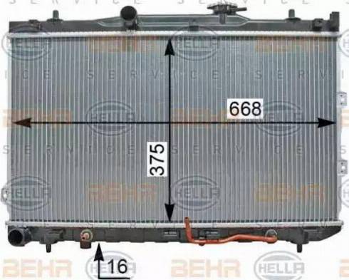 BEHR HELLA Service 8MK 376 763-704 - Radiators, Motora dzesēšanas sistēma autodraugiem.lv